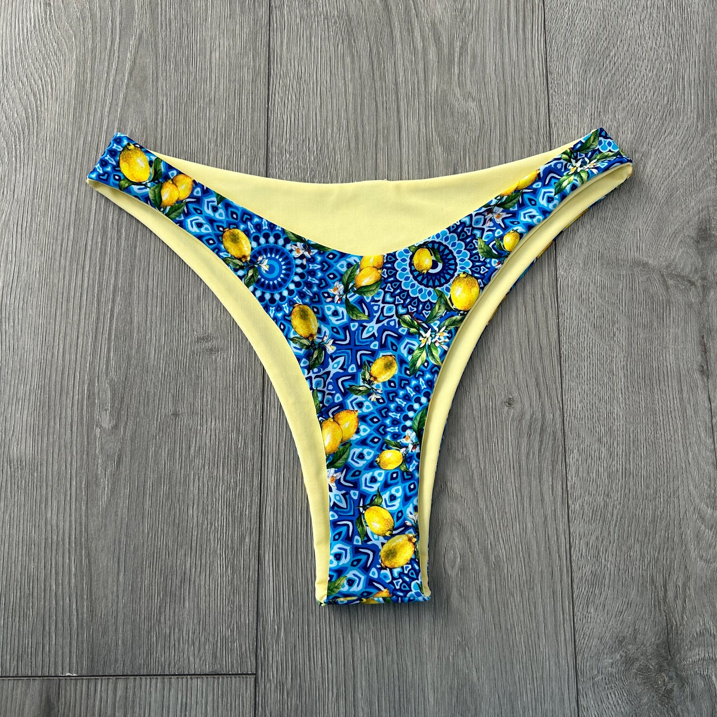 Positano Mid Rise Thong Bikini Bottoms