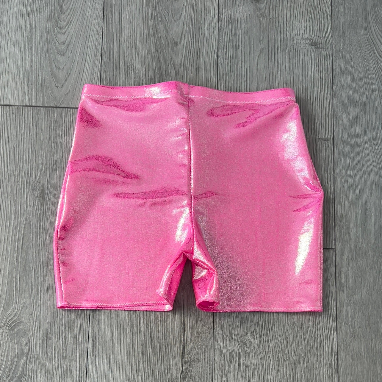 Pink Iridescent Hot Pant Shorts - Size 12