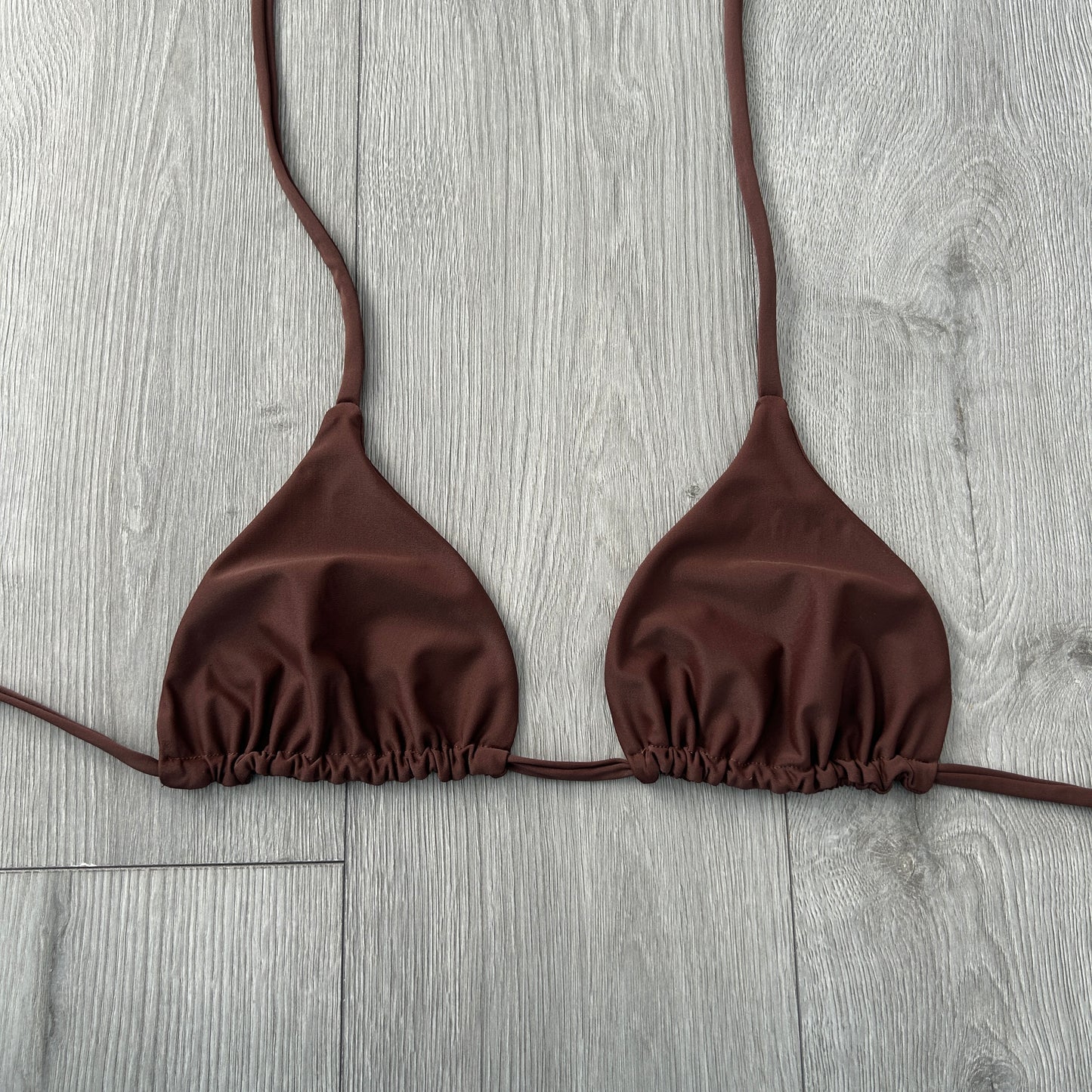 Chocolate Triangle Bikini Top