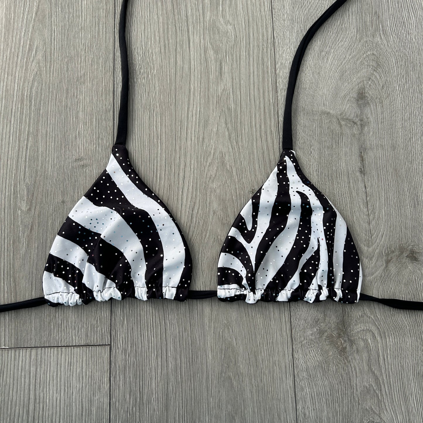 Zebra Triangle Bikini Top