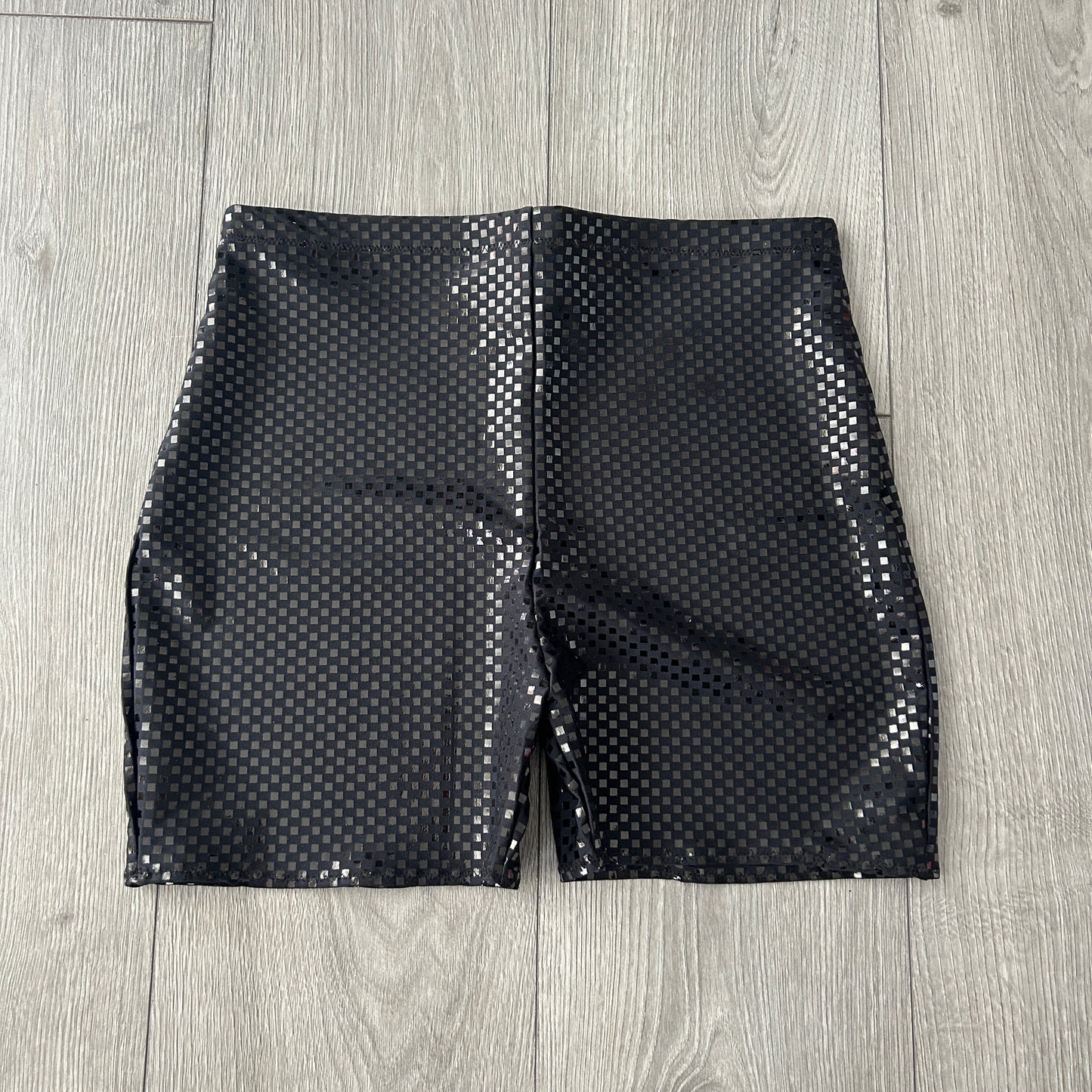 Black Crystal Hot Pant Shorts - Size 12