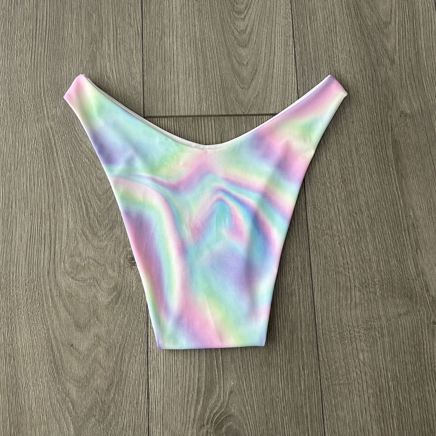 Pastel Dip Waist Bikini Bottoms Cheeky Coverage - Size 10
