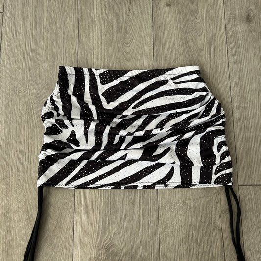 Zebra Double Ruched Skirt