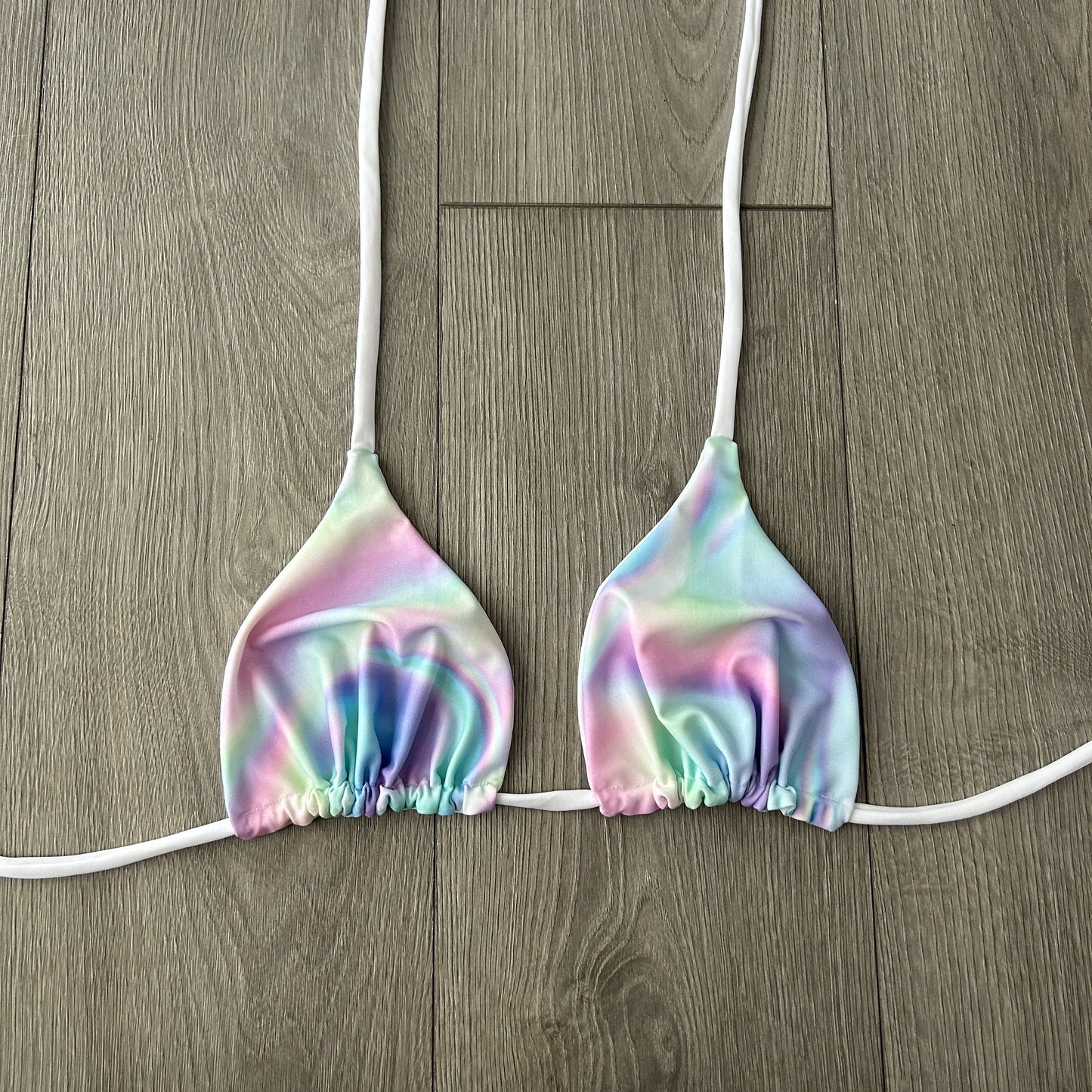 Pastel Triangle Bikini Top - Size 6