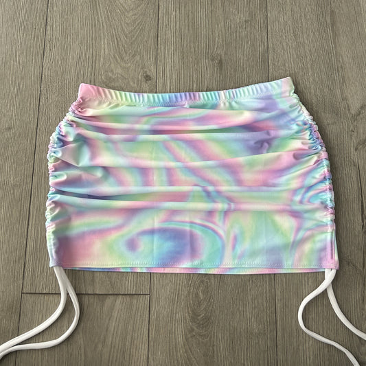 Pastel Double Ruched Skirt - Size 12