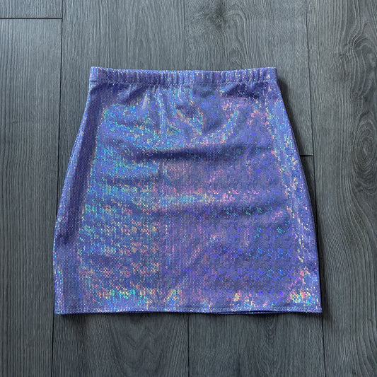 Purple Sparkle Mini Skirt - Size 6