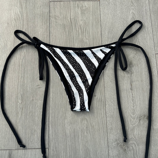 Zebra Side Tie Bikini Bottoms