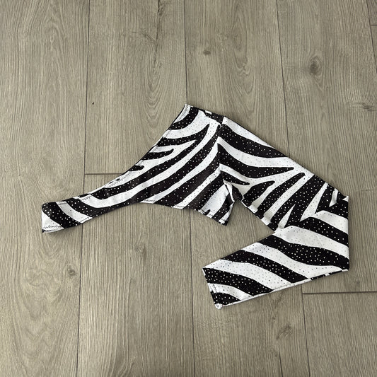 Zebra Extreme Crop Top One Long Sleeve