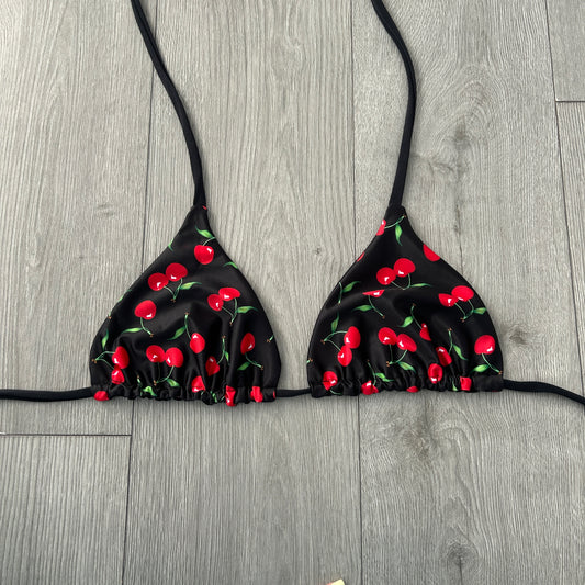 Black Cherry Triangle Bikini Top